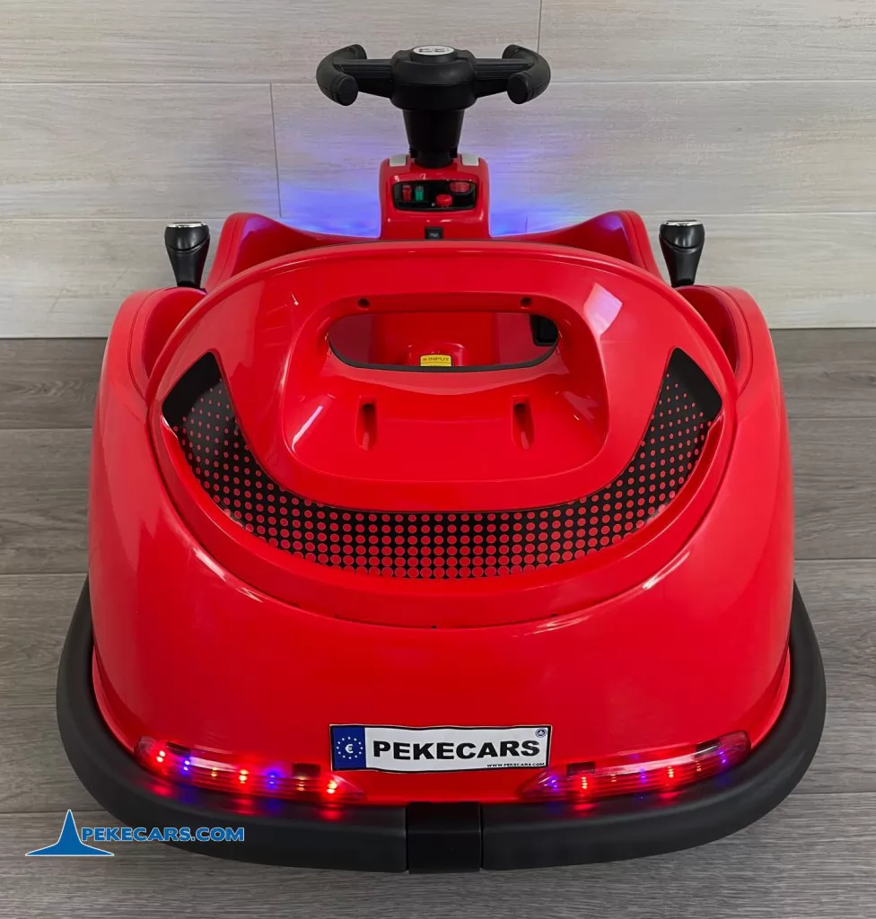 coches teledirigidos auto choque 12v racing rojo parte trasera