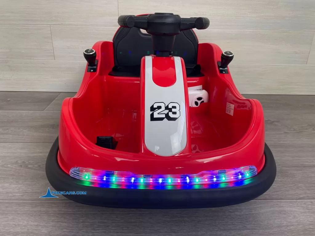 coches teledirigidos auto choque 12v racing rojo vista frontal