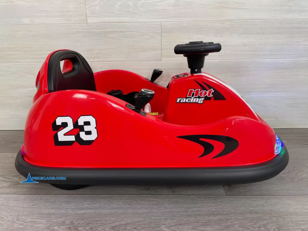 coches teledirigidos auto choque 12v racing rojo lado izquierdo