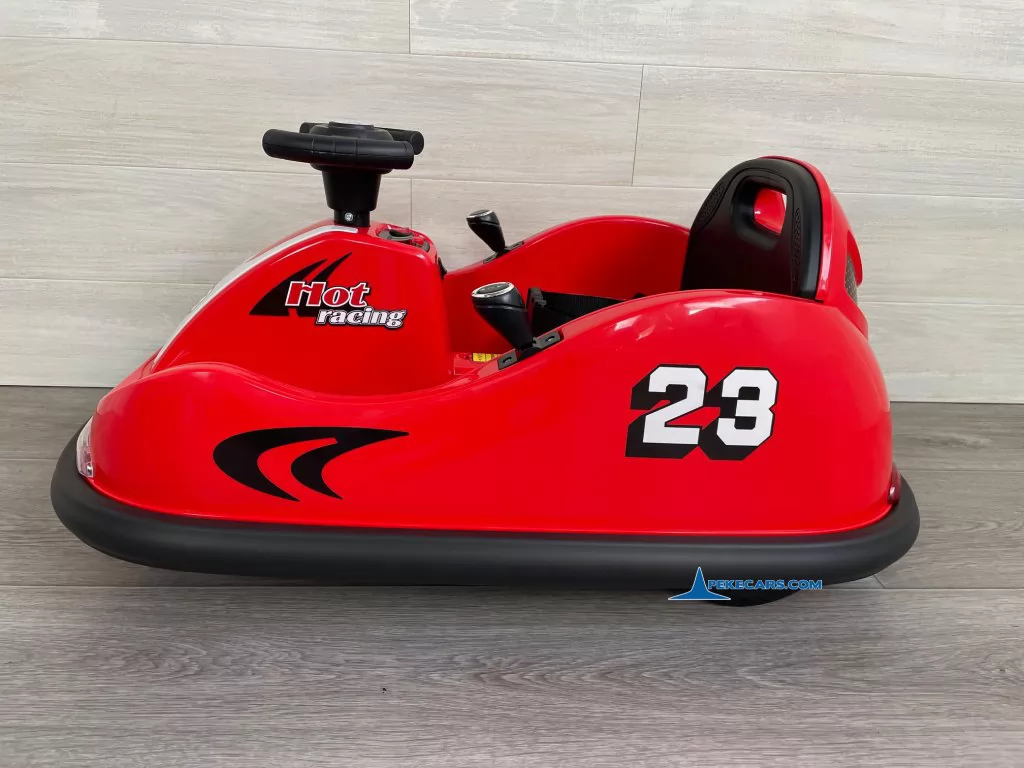 coches teledirigidos auto choque 12v racing rojo lateral