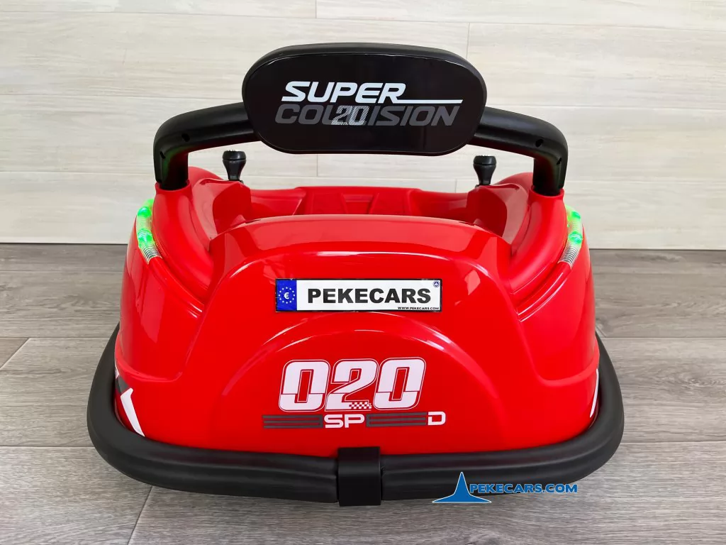 auto choque 12v sp20 rojo coches teledirigidos vista detras
