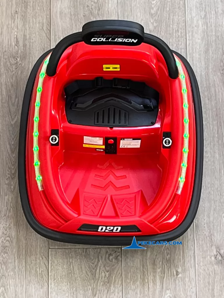 auto choque 12v sp20 rojo coche electrico niños vista arriba