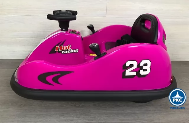 Auto de choques Racing GTS 12V Rosa lateral
