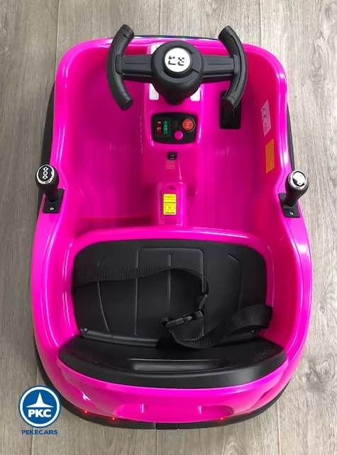 Auto de choques Racing GTS 12V Rosa desde arriba