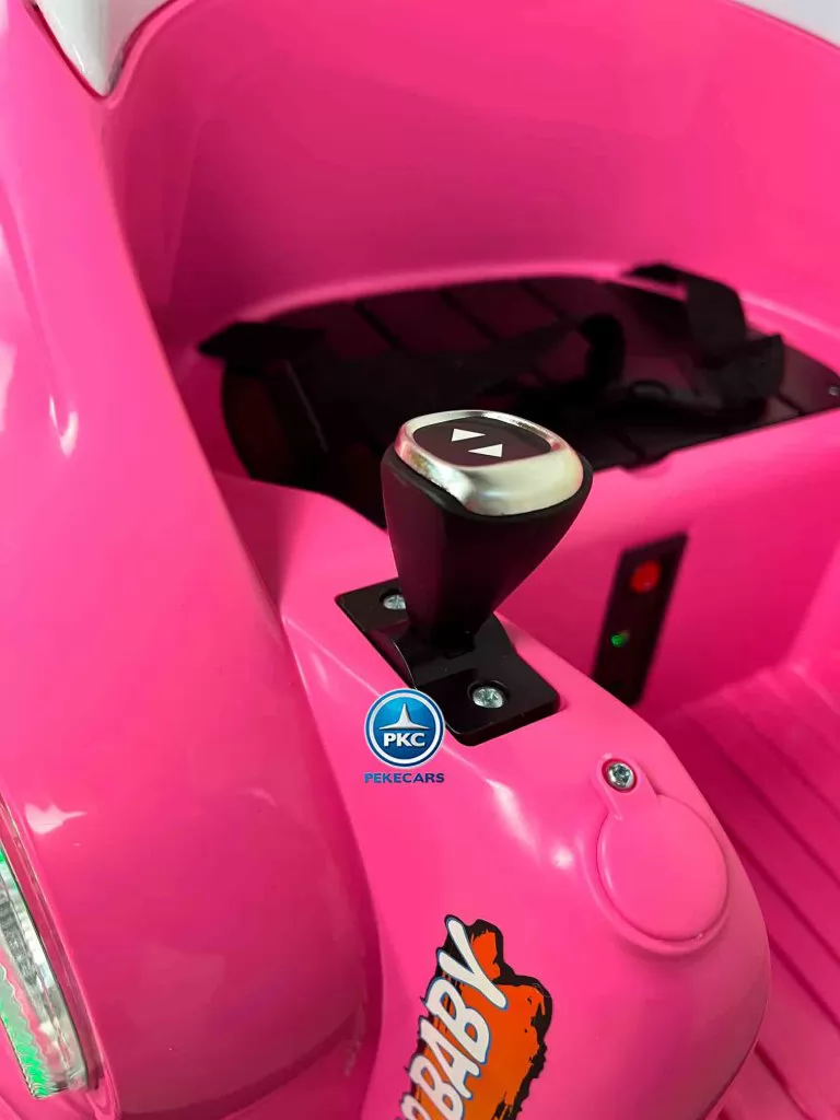 Coche de choque eléctrico autogiro rosa vista mandos