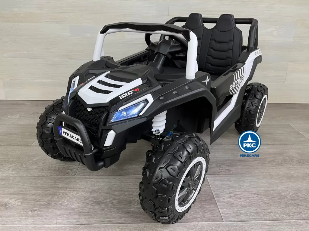 Beach Buggy Racing 12V 2.4G Blanco perspectiva