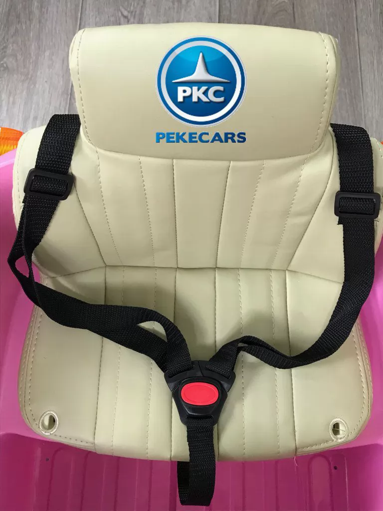 Beetle clásico color rosa vista asiento