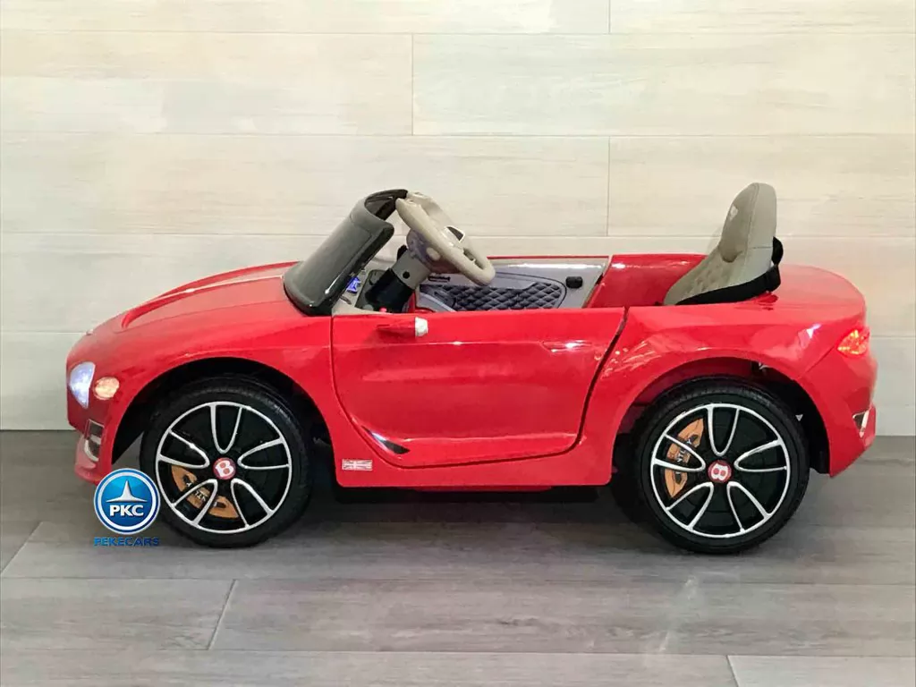 Coche eléctrico infantil Bentley EXP Rojo vista volante