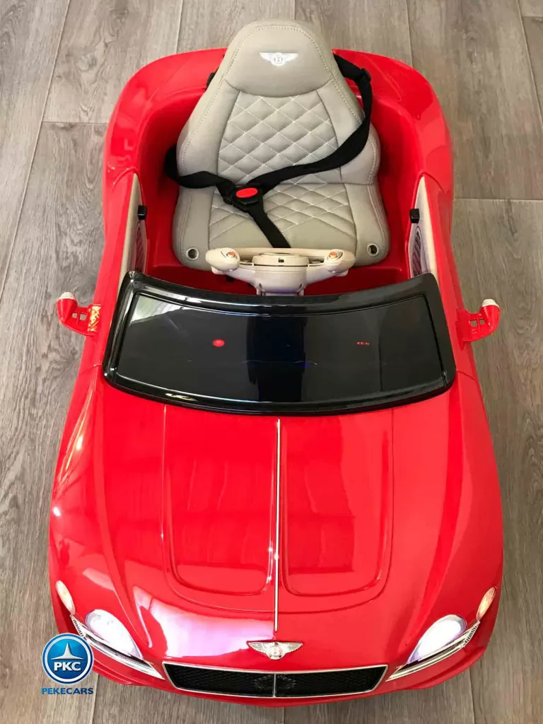 Coche eléctrico infantil Bentley EXP Rojo vista desde arriba