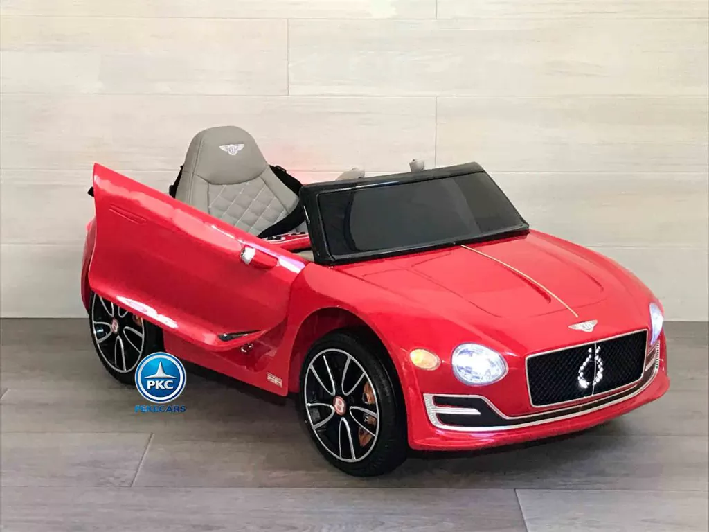 Coche eléctrico infantil Bentley EXP Rojo vista faro delantero derecho