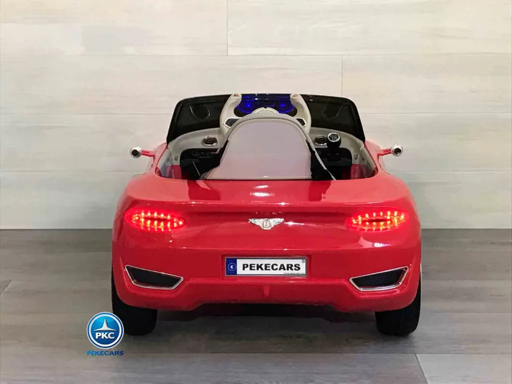 Coche eléctrico infantil Bentley EXP Rojo vista faro trasero