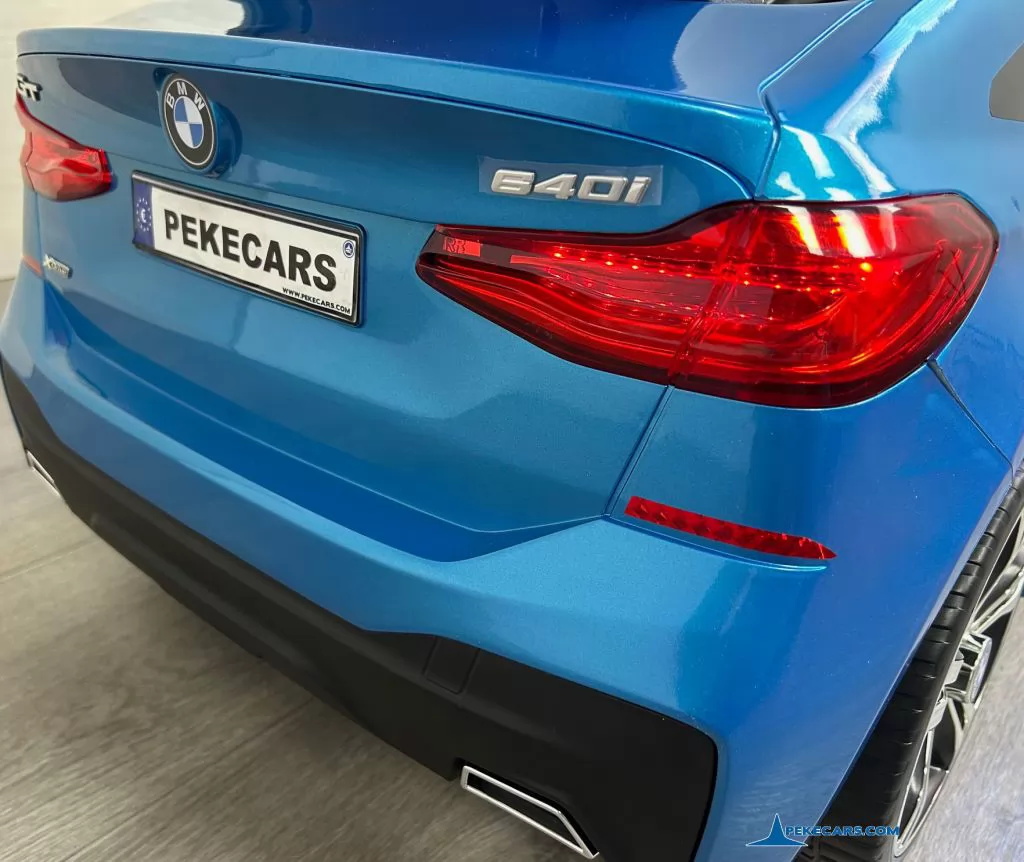 Coche electrico para niños BMW 6 GT 12V Azul  Metalizado luces traseras