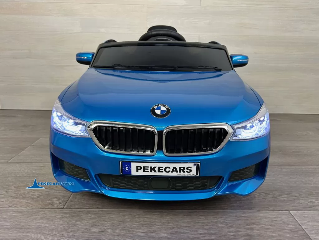 Coche electrico para niños BMW 6 GT 12V Azul  Metalizado vista frontal