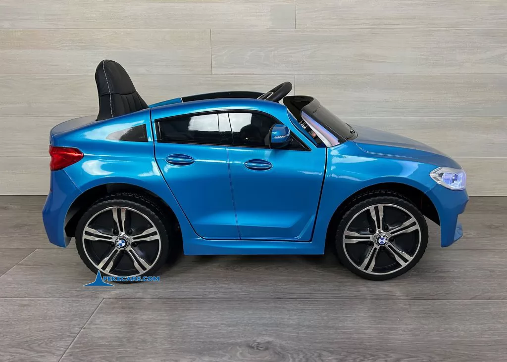 Coche electrico para niños BMW 6 GT 12V Azul  Metalizado vista lado izquierdo