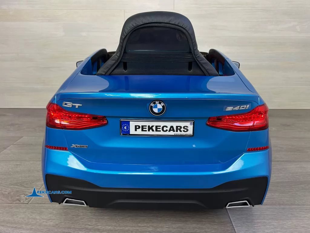 Coche electrico para niños BMW 6 GT 12V Azul  Metalizado parte trasera