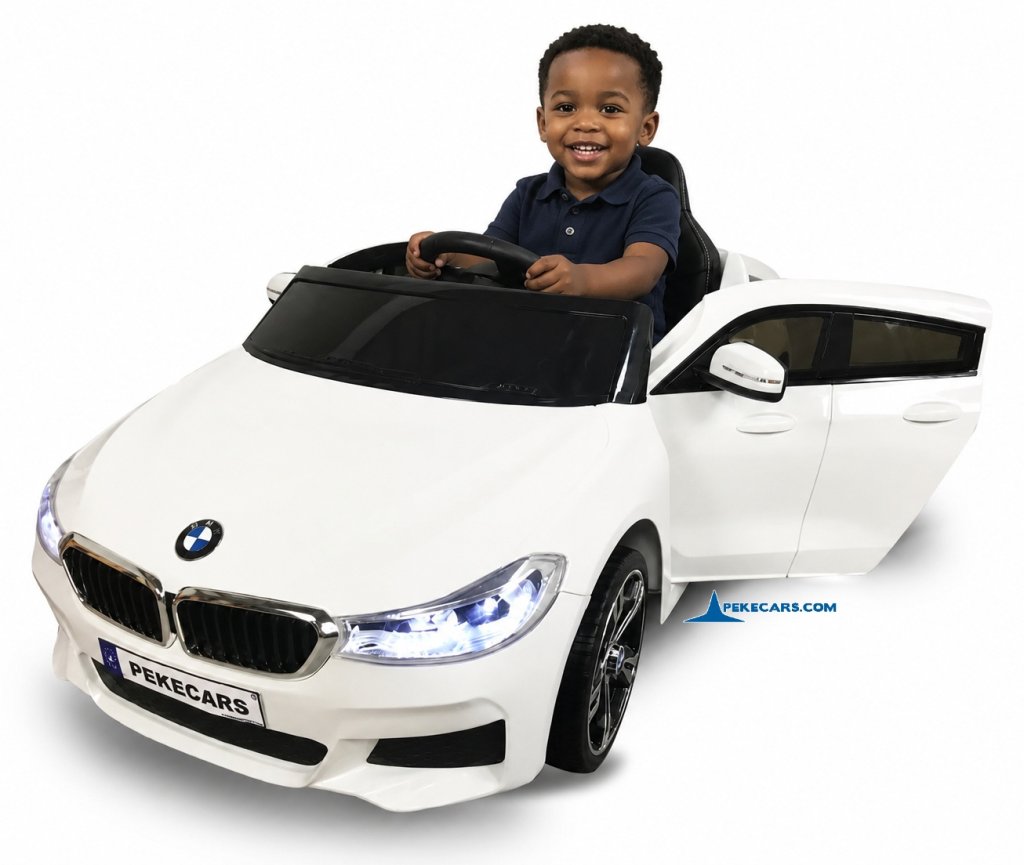 Coche electrico para niños BMW 6 GT 12V Blanco vista principal