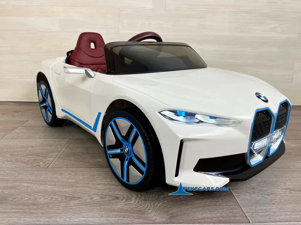 coches para niños bmw i4 blanco lateral izquierdo