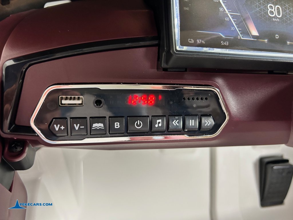Coche eléctrico para niños BMW I4 12V 2.4G Blanco display