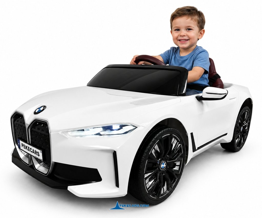Coche eléctrico para niños BMW I4 12V 2.4G Blanco