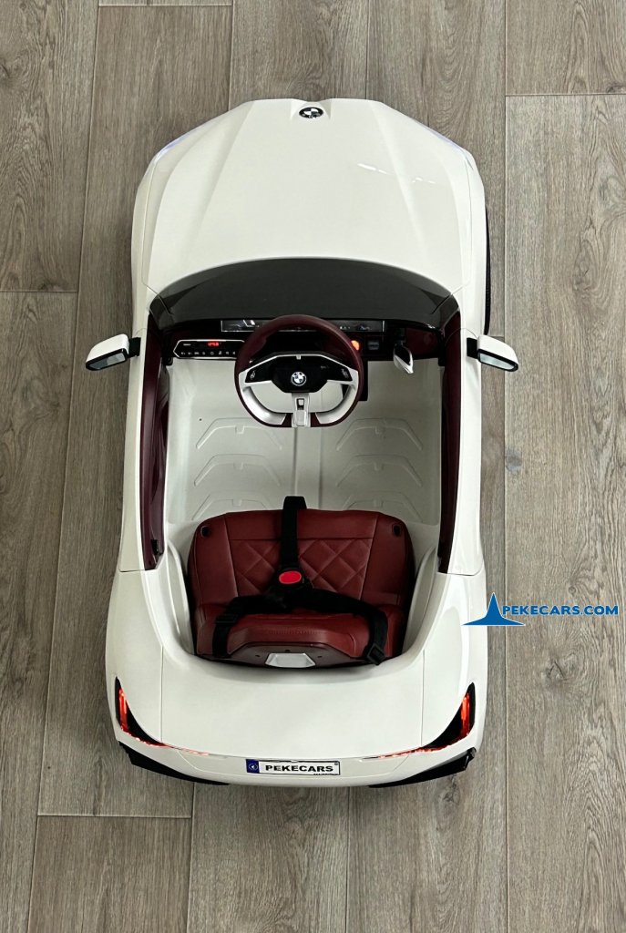 Coche eléctrico para niños BMW I4 12V 2.4G Blanco interior