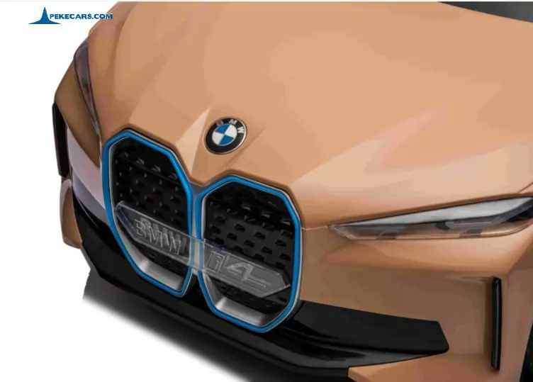 Coche eléctrico para niños BMW I4 12V 2.4G Dorado paragolpes