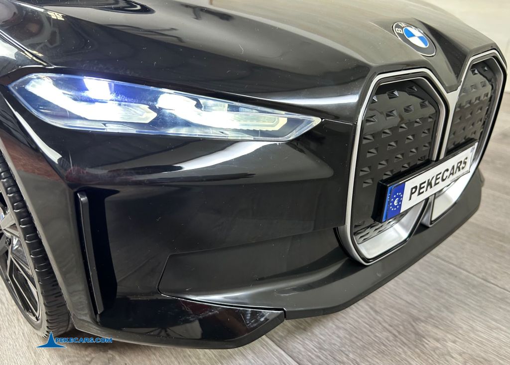 Coche eléctrico para niños BMW I4 12V 2.4G Negro faros delanteros