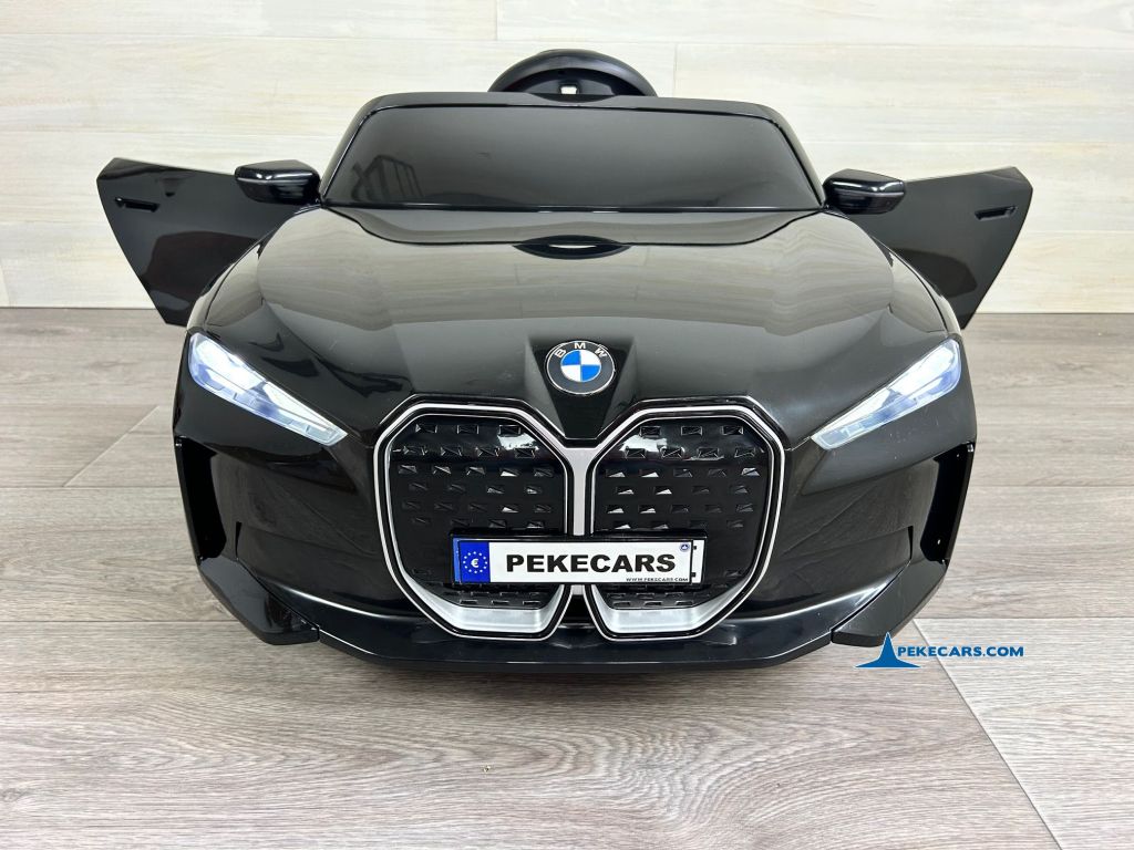 Coche eléctrico para niños BMW I4 12V 2.4G Negro frontal