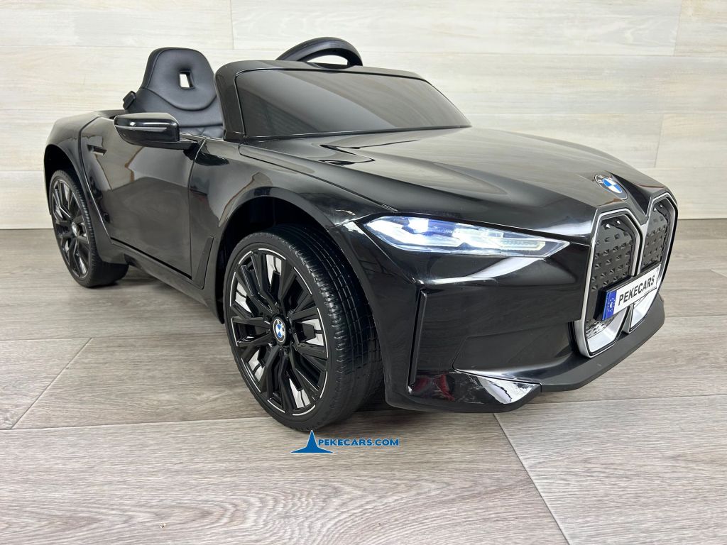 Coche eléctrico para niños BMW I4 12V 2.4G Negro angulo