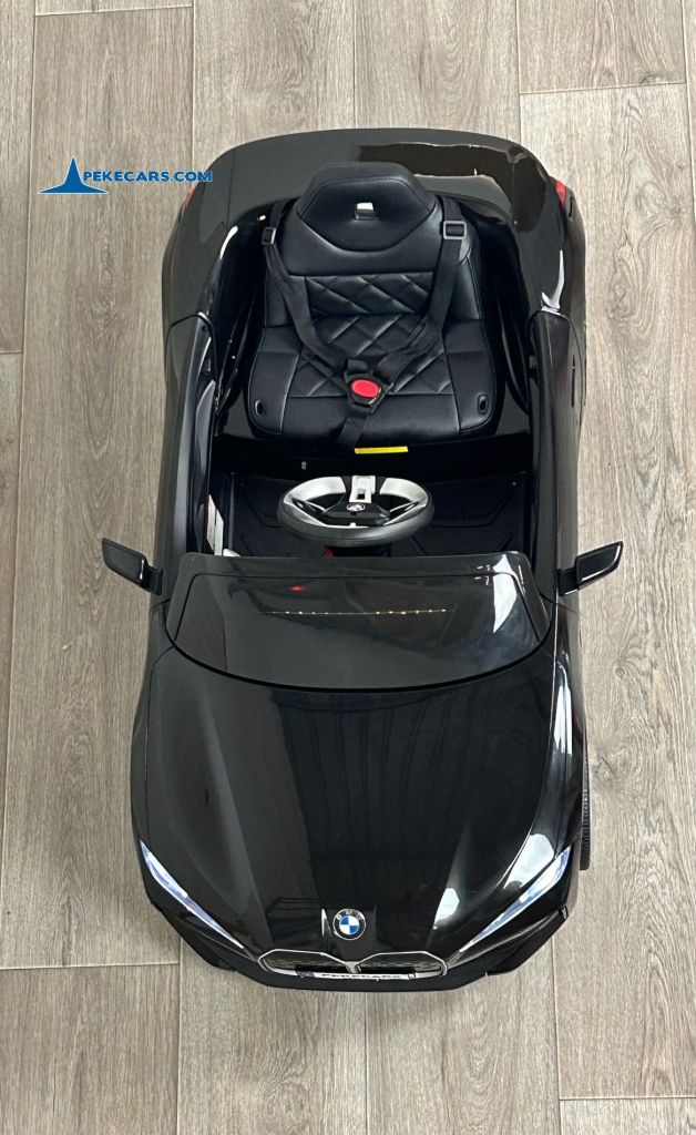Coche eléctrico para niños BMW I4 12V 2.4G Negro desde arriba