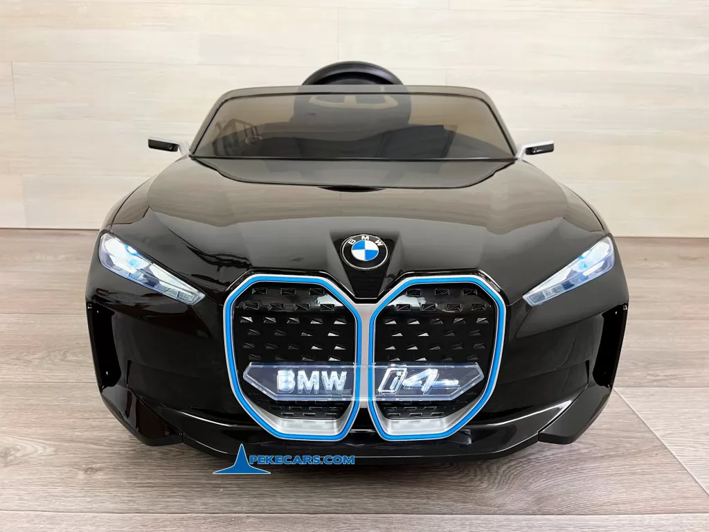 coches electricos niños bmw i4 negro metalizado frontal