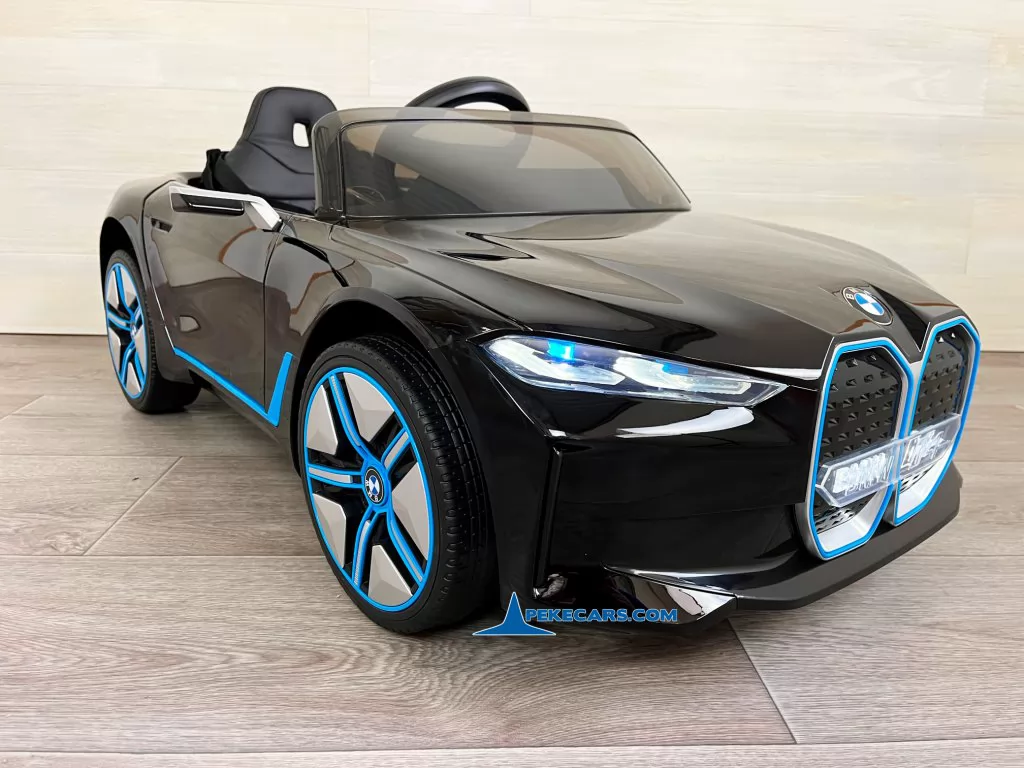 coches para niños bmw i4 negro metalizado lateral izquierda