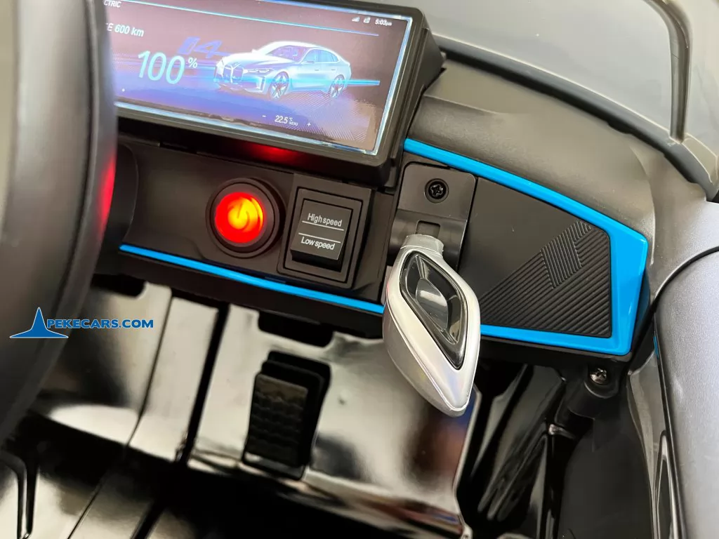 Coche eléctrico para niños BMW I4 12V 2.4G Negro Metalizado cambio
