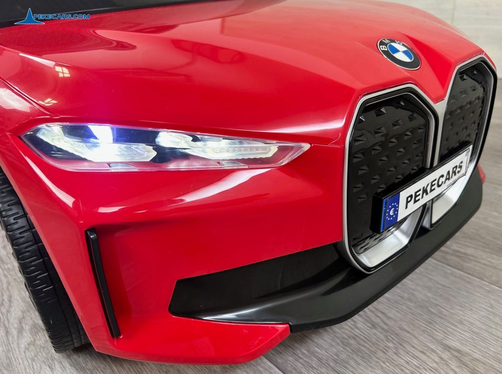 Coche eléctrico para niños BMW I4 12V 2.4G Rojo faros