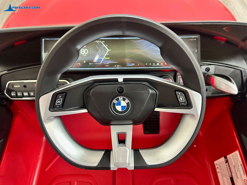 Coche eléctrico para niños BMW I4 12V 2.4G Rojo volante
