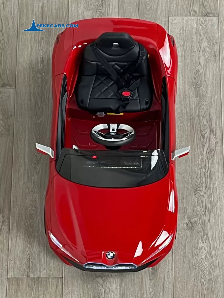 Coche eléctrico para niños BMW I4 12V 2.4G Rojo Metalizado vista cenital