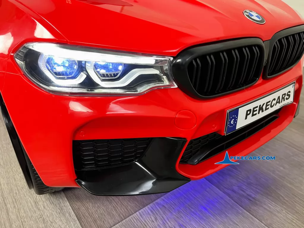 bmw m5 mp4 rojo coches para niños detalle frontal luces