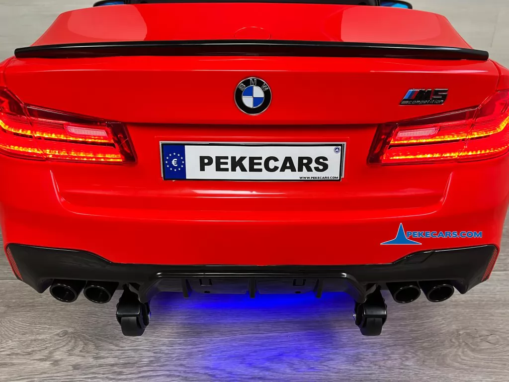 bmw m5 mp4 rojo coches para niños detalle matricula trasera
