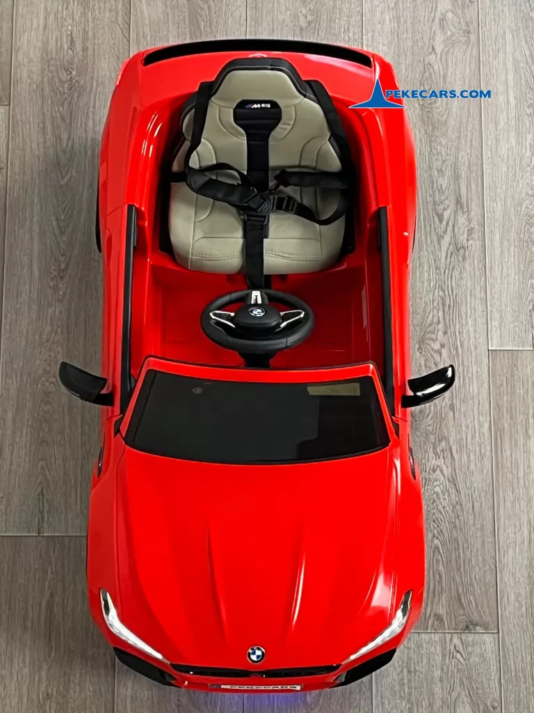 bmw m5 mp4 rojo coches electricos niños vista desde arriba