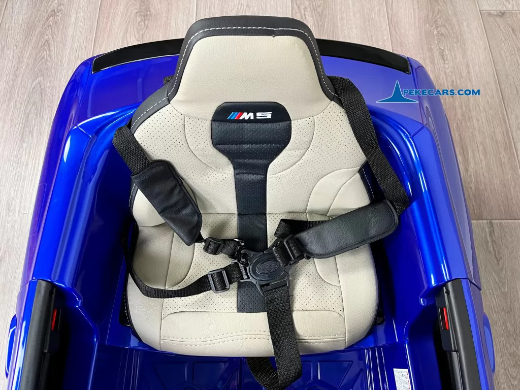 coches electricos niños bmw m5 mp4 azul metalizado asiento