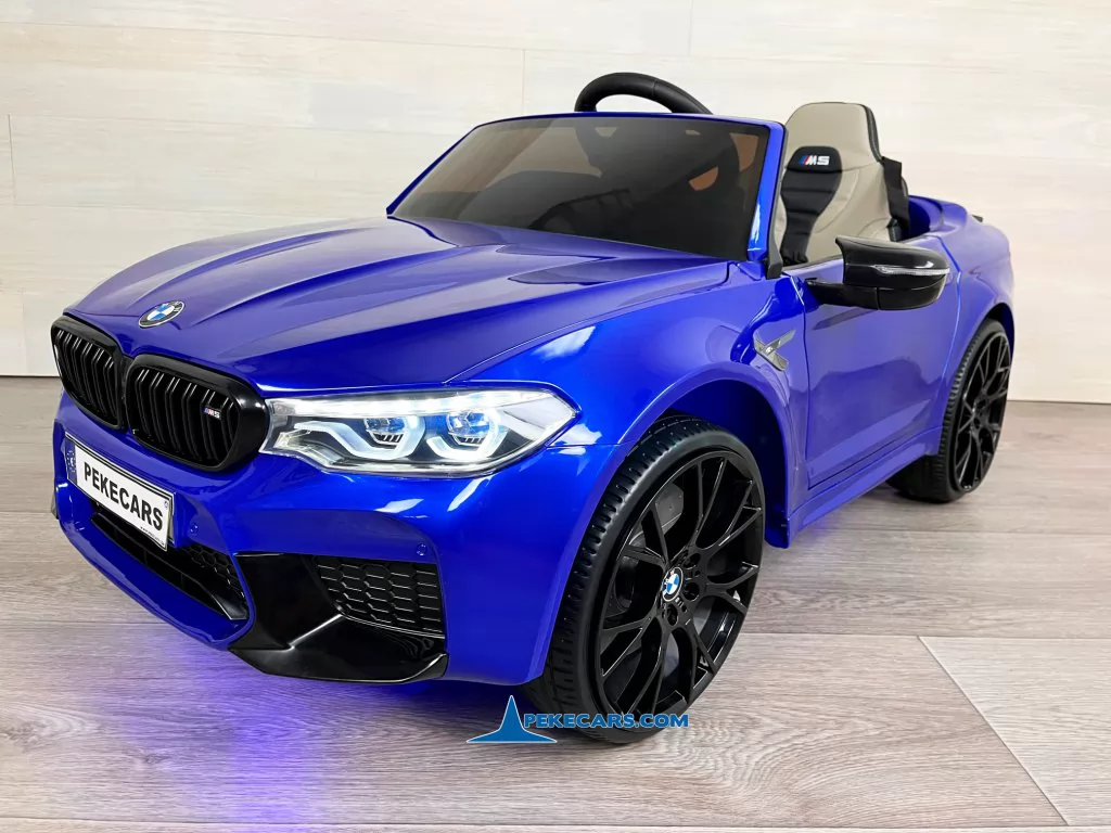 coche electrico niños bmw m5 mp4 azul metalizado frente derecha