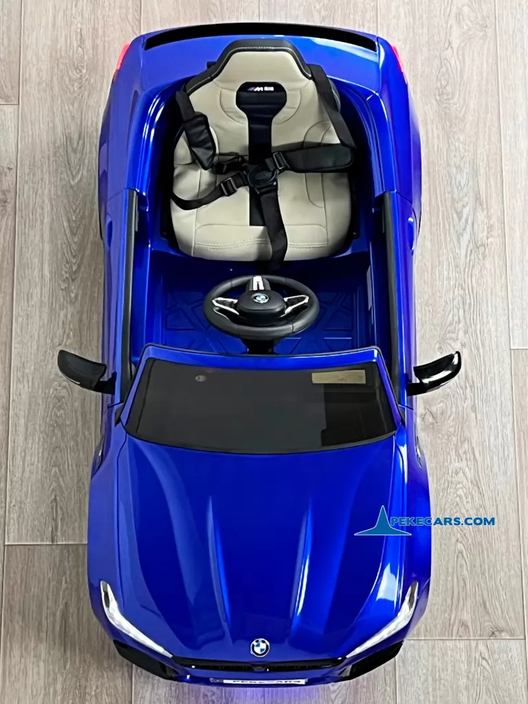 bmw m5 mp4 azul metalizado coches electricos niños vista arriba