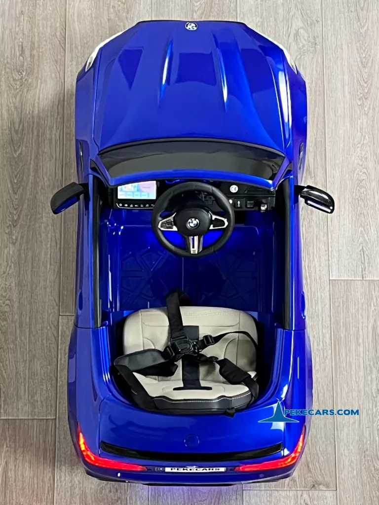 bmw m5 mp4 azul metalizado coches electricos para niños detalle arriba