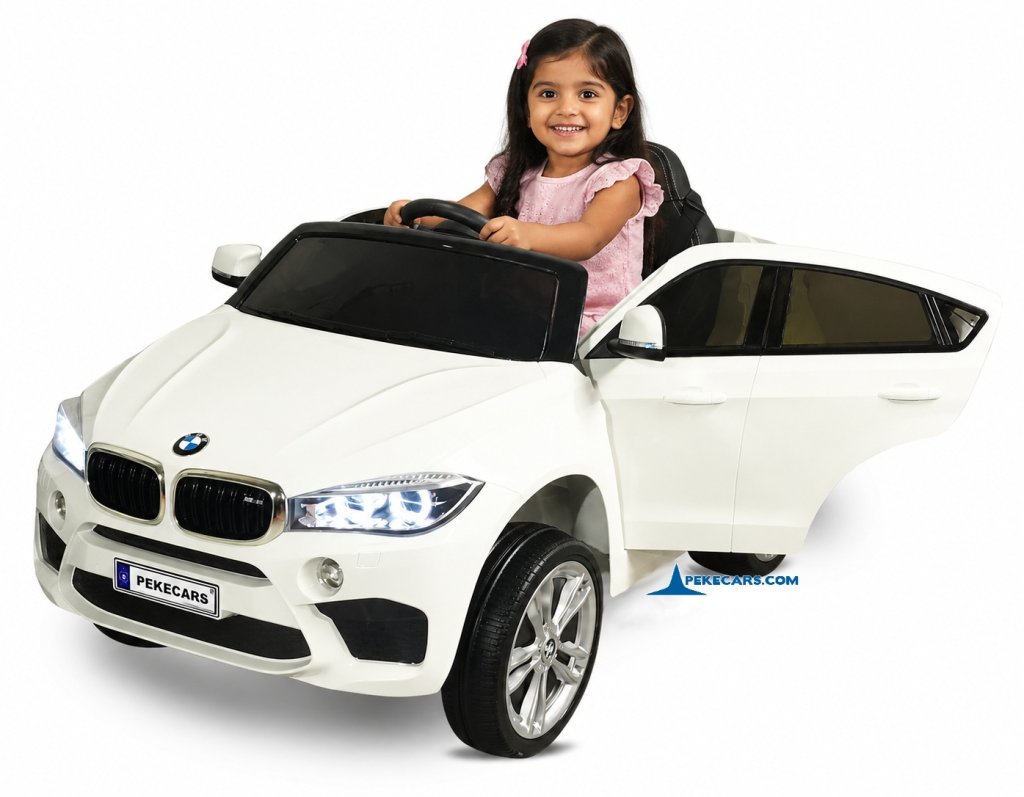 Coche electrico para niños BMW X6M Blanco vista principal