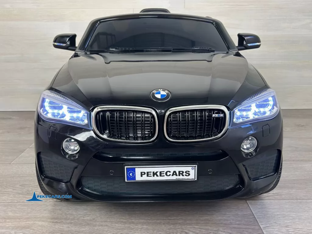 Coche electrico para niños BMW X6M Negro Metalizado vista frontal
