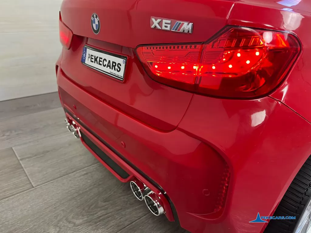 Coche electrico para niños BMW X6M Rojo luces traseras