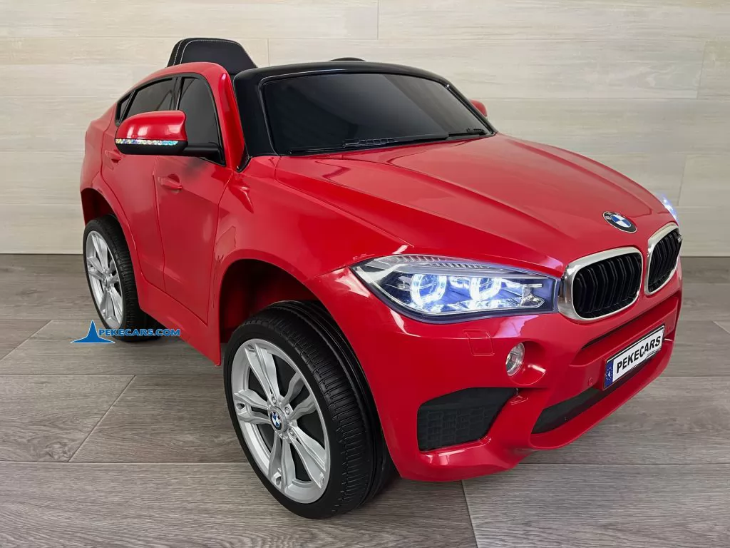 Coche electrico para niños BMW X6M Rojo vista lateral izquierda