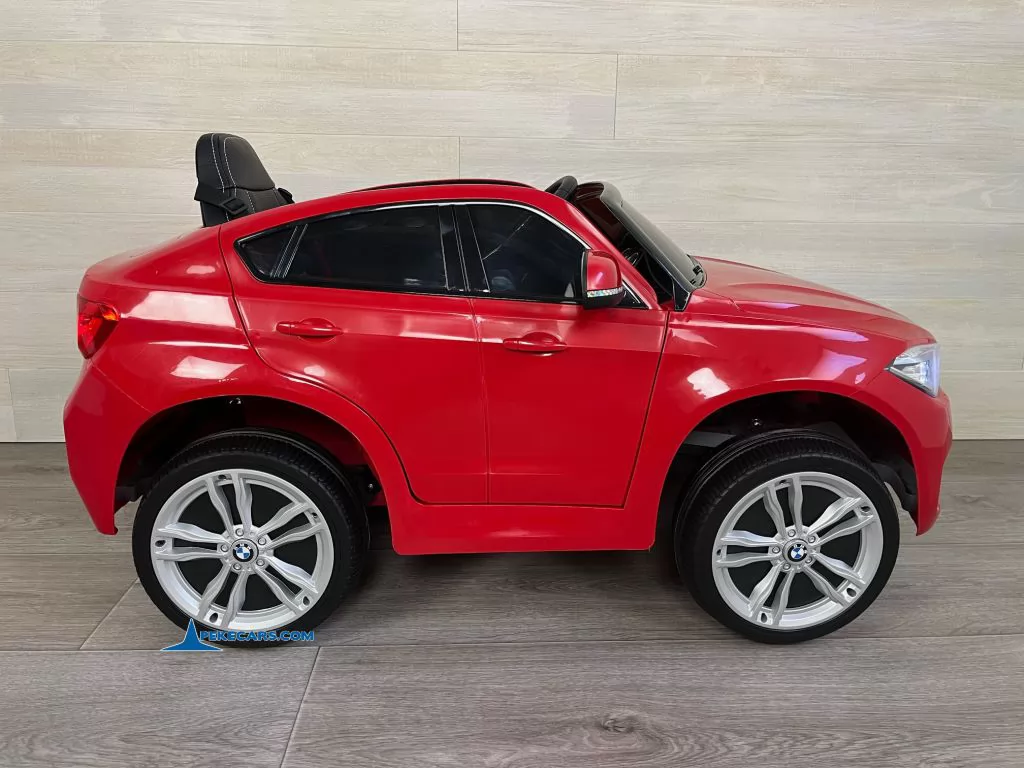 Coche electrico para niños BMW X6M Rojo vista izquierda