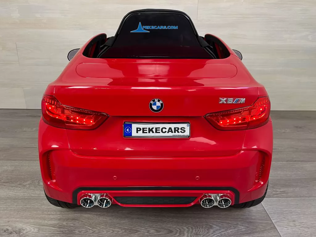 Coche electrico para niños BMW X6M Rojo parte trasera