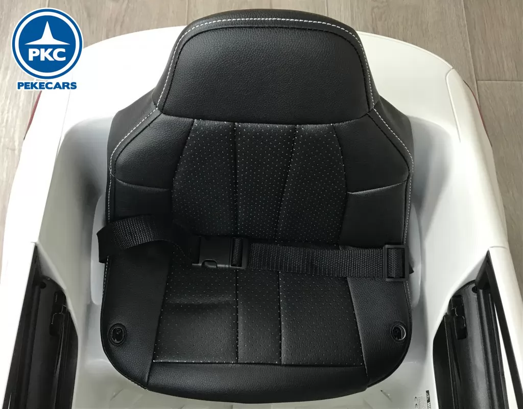 Coche electrico para niños BMW 6 GT 12V Blanco vista asiento