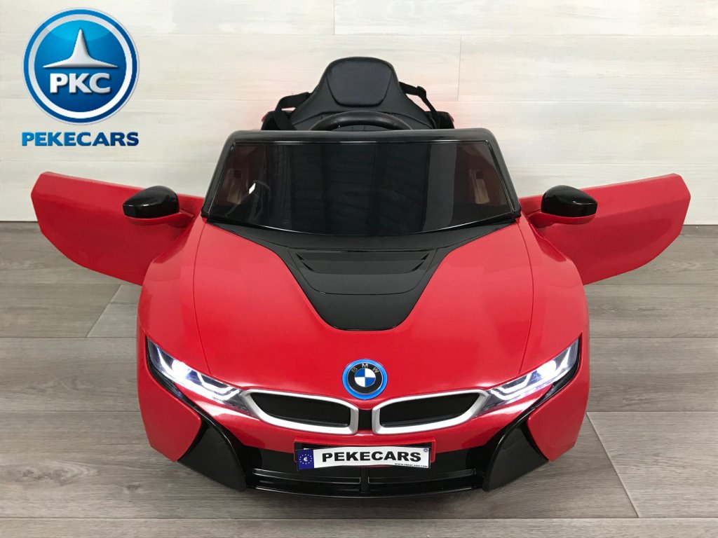 BMW I8 Coupe 12V rojo vista frontal puertas abiertas